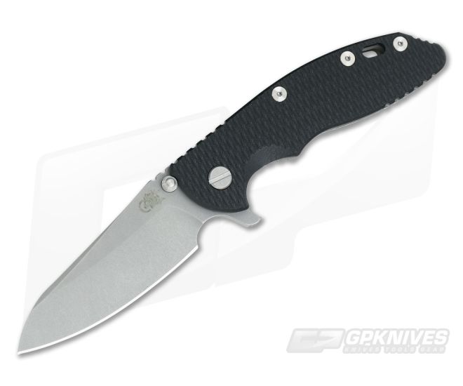 Hinderer Knives XM-18 3.5" GEN 5 Sheepsfoot Working Finish 20CV Black G10 - HK-0545