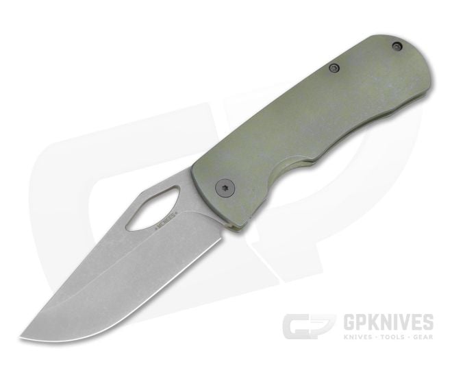McNees Little Dixon Green/Blue Atomic Titanium MagnaCut Frame Lock Knife (3.41" Blade) - MNK-054