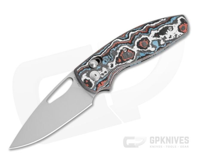 TRM Bulldog Rev B Star Spangled 3D Contoured CamoCarbon MagnaCut Crossbar Lock Knife (2.95" Blade) - TRM-054
