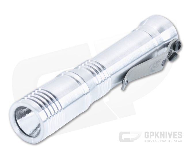 Laulima Metal Craft Ion Slim Flashlight Satin Aluminum 3000K Warm White LED 14500 LMC-055 - LMC-055