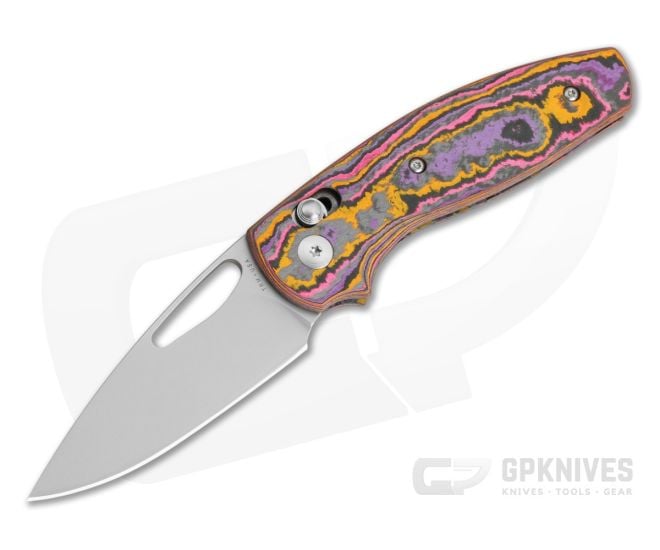 TRM Bulldog Rev B Pop 3D Contoured CamoCarbon MagnaCut Crossbar Lock Knife (2.95" Blade) - TRM-055