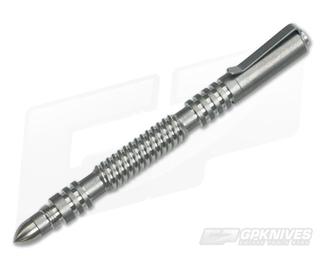 Hinderer Knives Investigator Pen Spiral Titanium - HK-0561