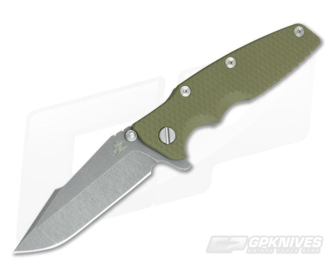 Hinderer Eklipse Gen2 Harpoon Spanto 20CV Working Finish OD Green G10 - HK-0565