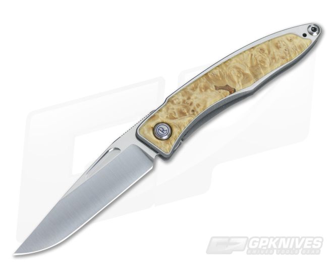 Chris Reeve Mnandi Box Elder Burl Wood Inlays 056 - CRK-056