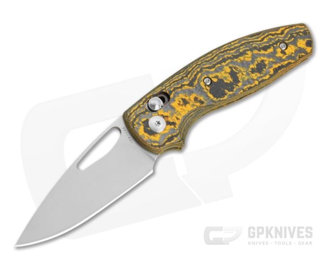 TRM Bulldog Rev B Neon Orange 3D Contoured CamoCarbon MagnaCut Crossbar Lock Knife (2.95" Blade) - TRM-056