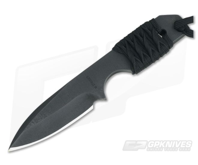 M. Strider Knives WP Hand Ground Spear Point Black ATS-34 Paracord Wrap 056 - MSK-056