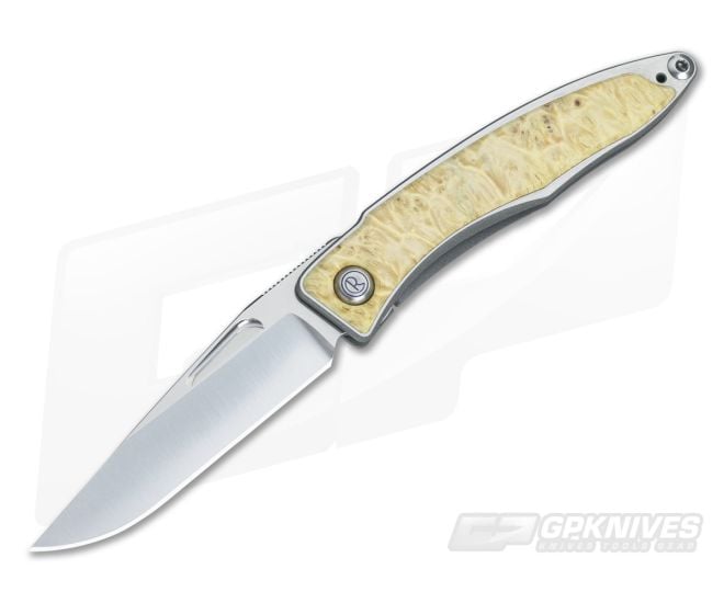 Chris Reeve Mnandi Box Elder Burl Wood Inlays 057 - CRK-057