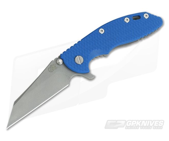 Hinderer Knives XM-18 3.5" GEN 5 Wharncliffe Working Finish 20CV Blue G10 - HK-0589