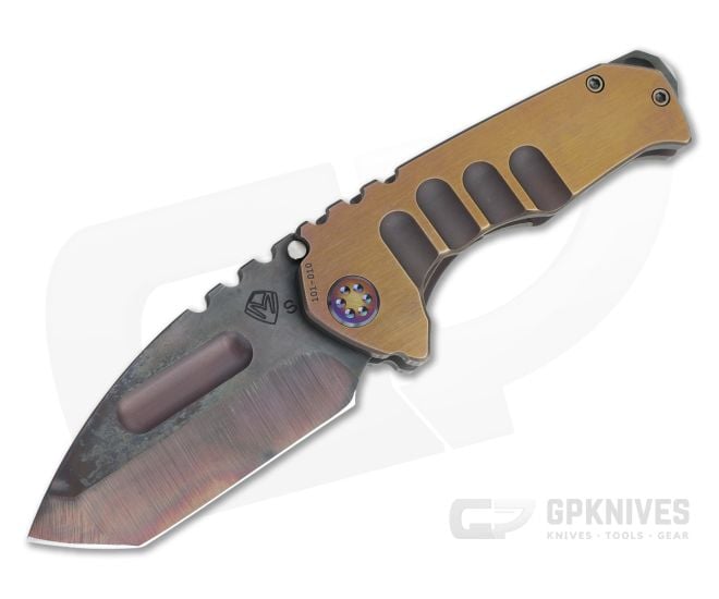 Medford Praetorian Genesis Ti Tanto Vulcan S35VN Rose Gold Faced Titanium Frame Lock Folder - MKT-058