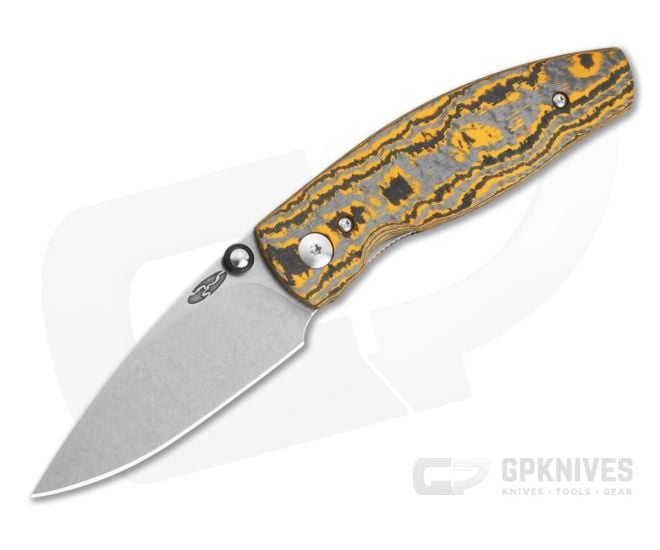 TRM Neutron 2 Neon Orange 3D Contoured CamoCarbon MagnaCut Liner Lock Knife (3.00" Blade) - TRM-058