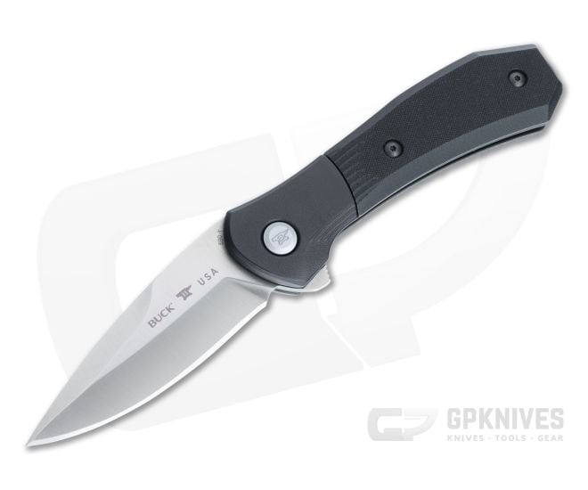 Buck 590 Paradigm Assisted Flipper S35VN Black G10 Bolster Lock Folding Knife 0590BKS - BU-0590BKS