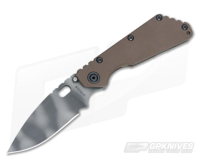 Strider SMF Coyote Brown G10 Tiger Stripe PSF27 Flamed Frame - SK-059