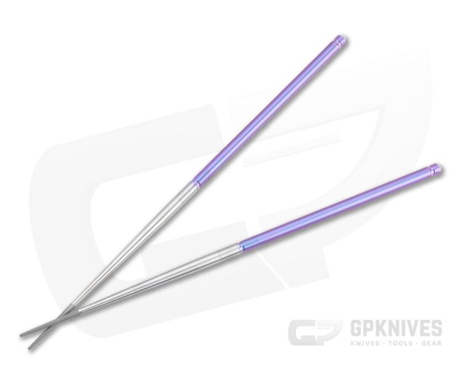 Foltsum 2-Piece Titanium Chopsticks Violet Satin - FLM-05