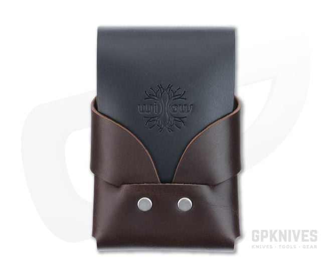 Willow Craft Goods Slim Swaddle Leather Wallet Dark Mahogany And Black Colorway WCG-05 - WCG-05