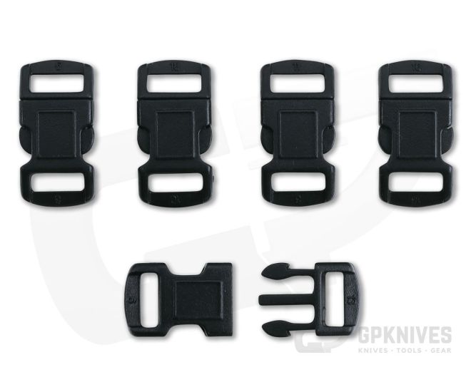 3/8" Black Side Release Buckle - 5 Pack - AC-05
