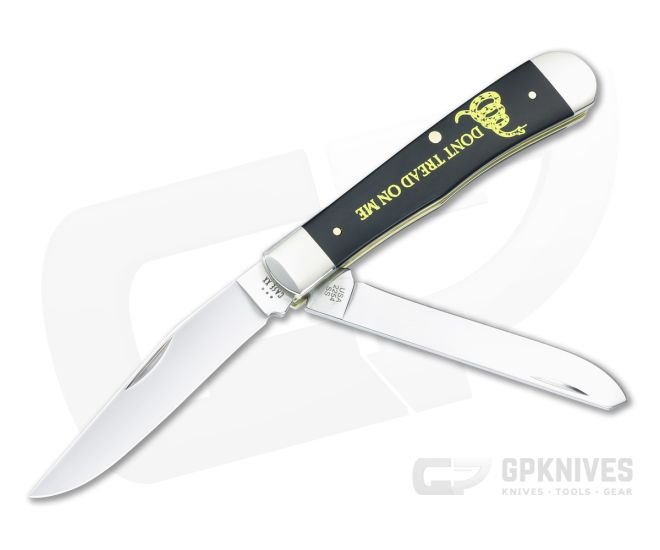 Case Trapper Don't Tread on Me Smooth Black 06090 - CA-06090