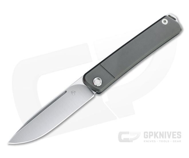 Medford Gentleman Jack Tumbled S35VN Black PVD Titanium Slip Joint Folder - MKT-060