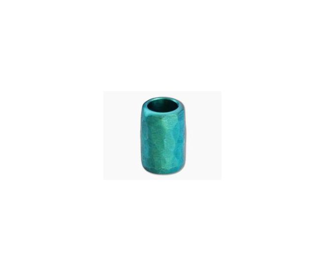 Ti Survival Titanium Lanyard Bead Textured Green Anodized - TS-060