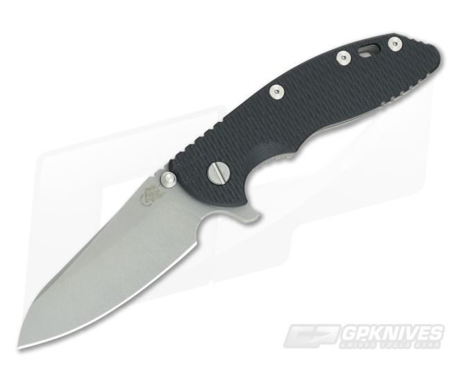 Hinderer XM-18 3.5" GEN 6 Sheepsfoot WF 20CV Black G10 Tri-Way Pivot Flipper - HK-0612