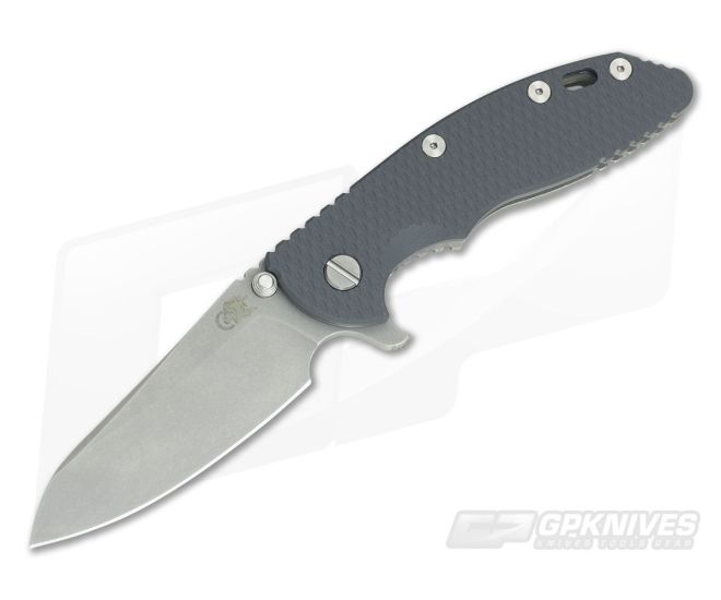 Hinderer XM-18 3.5" GEN 6 Sheepsfoot WF 20CV Grey G10 Tri-Way Pivot Flipper - HK-0613