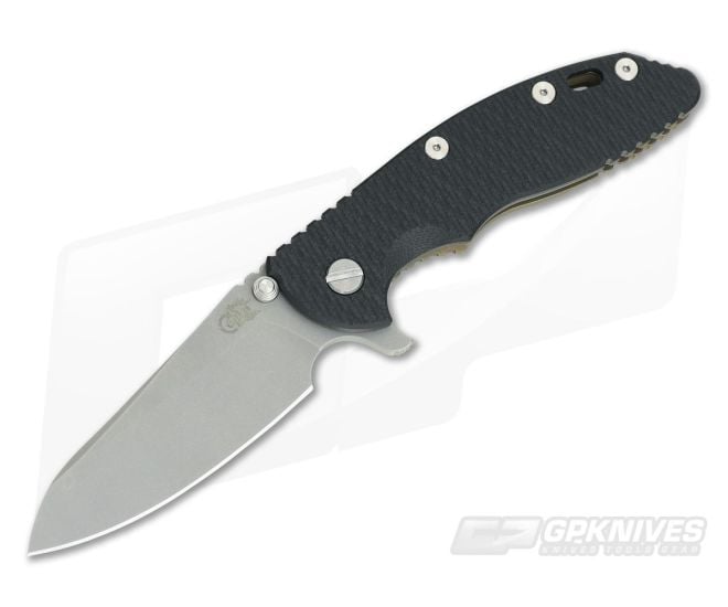 Hinderer XM-18 3.5" GEN 6 Sheepsfoot WF 20CV Black G10 Battle Bronze Tri-Way Pivot Flipper - HK-0615