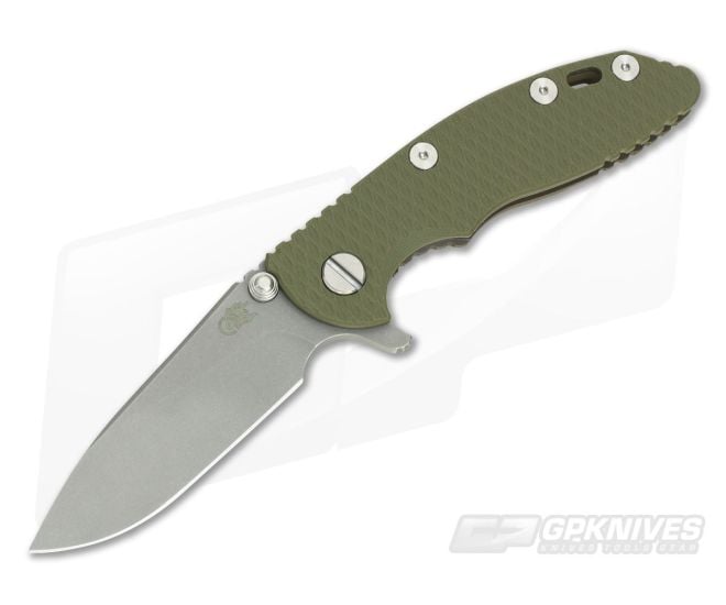 Hinderer XM-18 3" Battle Bronze Ti GEN 6 WF 20CV Slicer OD Green G10 Tri-Way Pivot Flipper - HK-0622