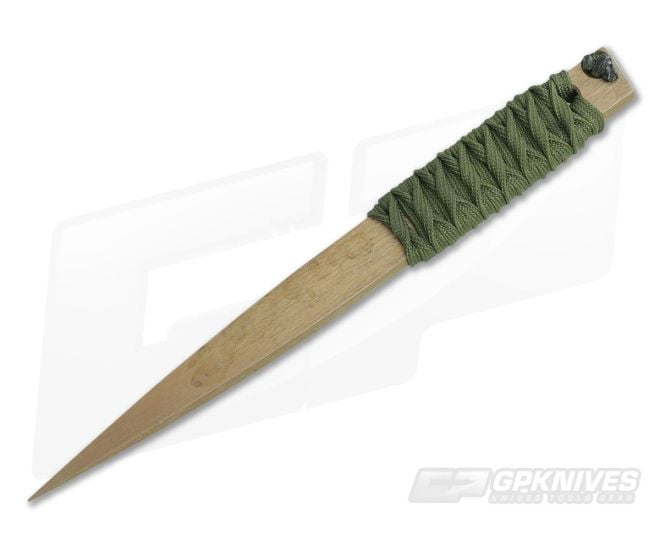 M. Strider Knives Bronze ATS-34 Nail 7.34" Cord Wrapped Fixed Blade - MSK-062