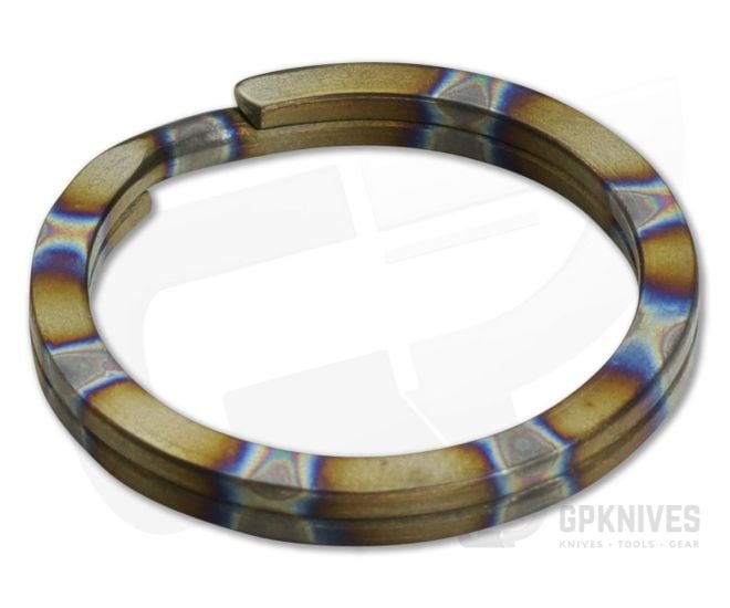 Ti Survival Titanium Split Ring 32mm Flamed Rings - TS-062