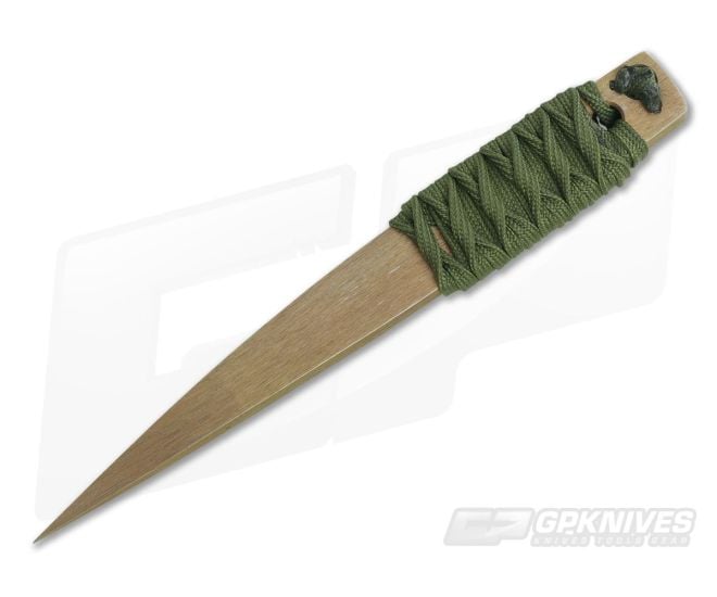 M. Strider Knives Bronze ATS-34 Nail 6.13" Cord Wrapped Fixed Blade - MSK-063