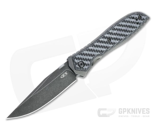 Zero Tolerance 0640WBW Limited Edition Blackwash 20CV White and Black Carbon Fiber Folder - ZT-0640WBW