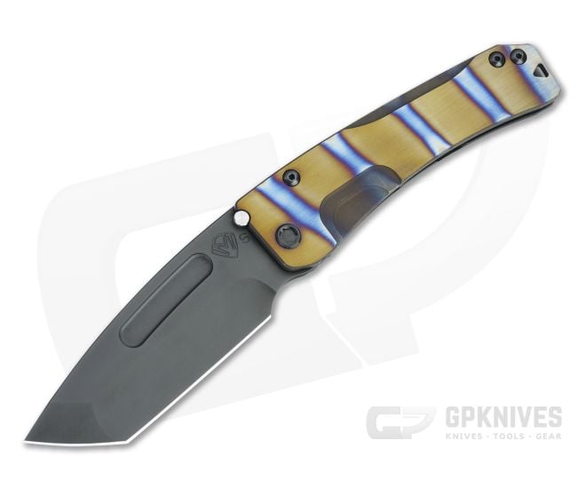 Medford Slim Midi Tanto PVD S35VN Faced Flamed Bronze Titanium Frame Lock Folder - MKT-064