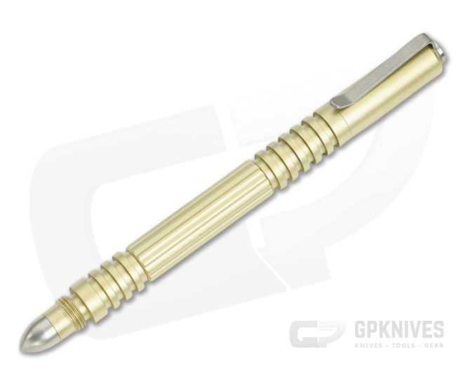 Hinderer Knives Investigator Pen Brass Bead Blasted - HK-0658
