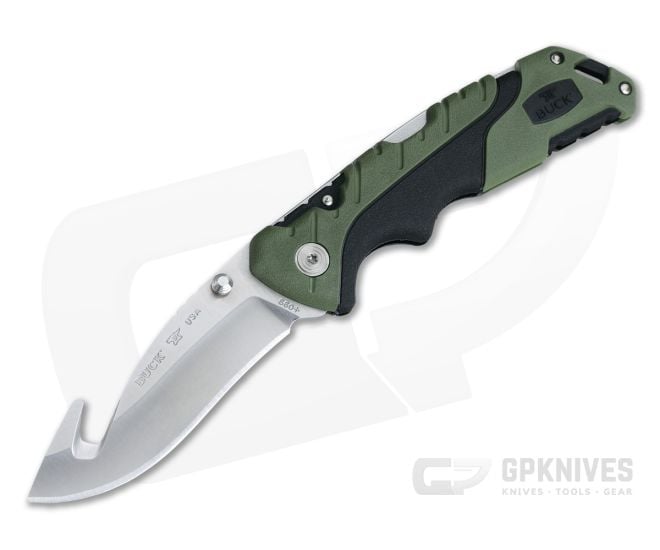 Buck Folding Pursuit Large Guthook Hunting Knife 660GRG - BU-0660GRG