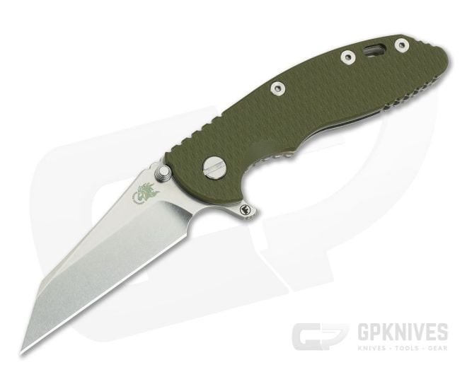 Hinderer Knives XM-18 3.5" Fatty Wharncliffe GEN 6 Tri-Way Stonewashed 20CV OD Green - HK-0663