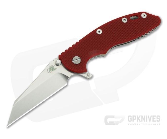 Hinderer Knives XM-18 3.5" Fatty Wharncliffe GEN 6 Tri-Way Stonewashed 20CV Red - HK-0664