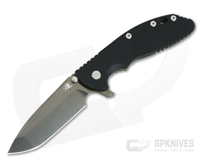 Hinderer Knives XM-24 Black Spanto GEN 6 Tri-Way Stonewash Black DLC 20CV - HK-0669