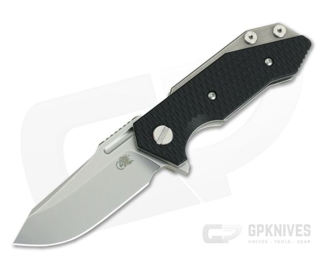 Hinderer Knives Half Track Tri-Way Spear Point Stonewash 20CV Black G10 - HK-0681