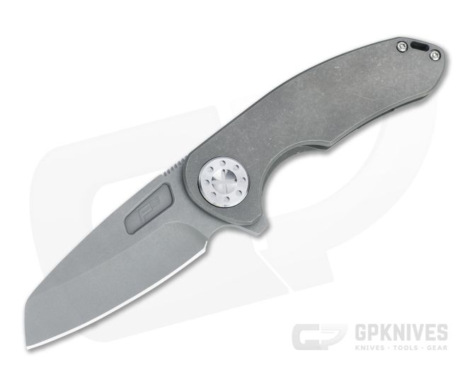Curtiss Knives F3 Medium Dark Stonewashed XHP Wharncliffe Flipper Standard Slim Folder - CK-06