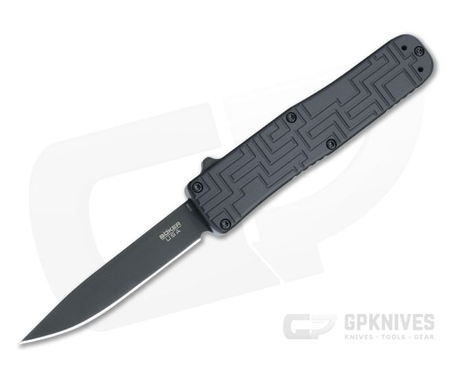 Boker Plus OTF Blackout Clip Point PVD 154CM Black Aluminum OTF Automatic 06EX263 - BO-06EX263
