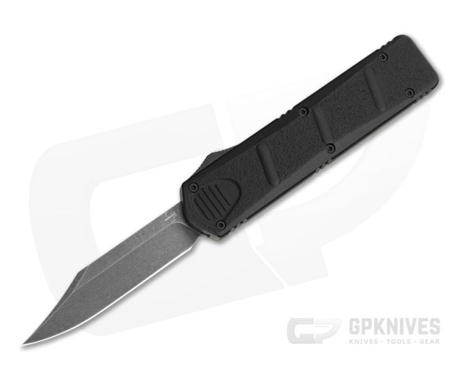 Boker Plus Kalashnikov OTF Compact All Black Aluminum D2 Black Stonewash OTF Automatic Knife (3.12" Blade) 06EX360 - BO-06EX360
