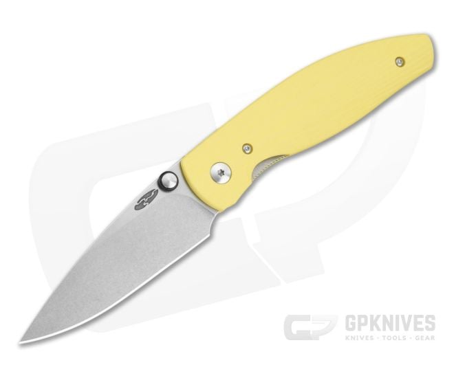 TRM Atom Sunshine Yellow 3D Sunburst G10 MagnaCut Liner Lock Knife (3.50" Blade) - TRM-070