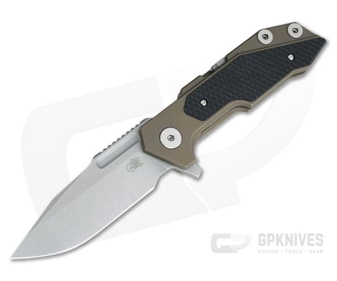 Hinderer Knives Full Track Spanto Working Finish S35VN Battle Bronze Black G10 Tri-Way Pivot Flipper - HK-0712