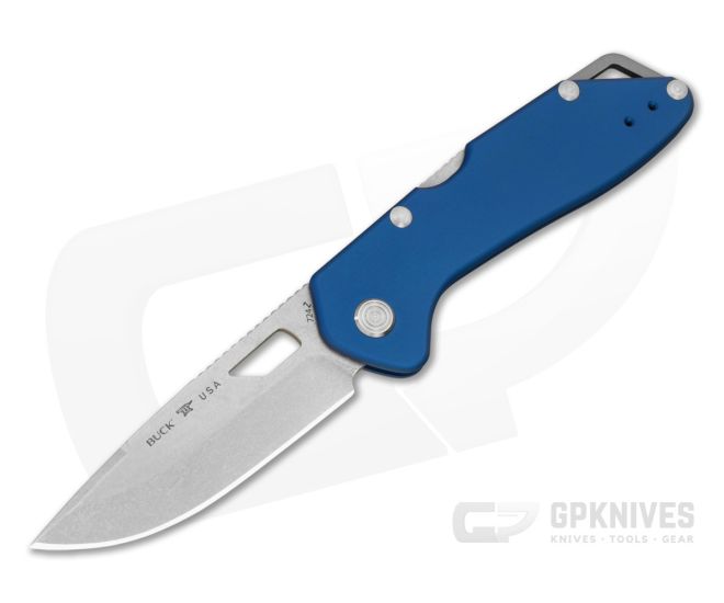 Buck 724 Mustang Blue Aluminum Lockback Folder - BU-0724BLS