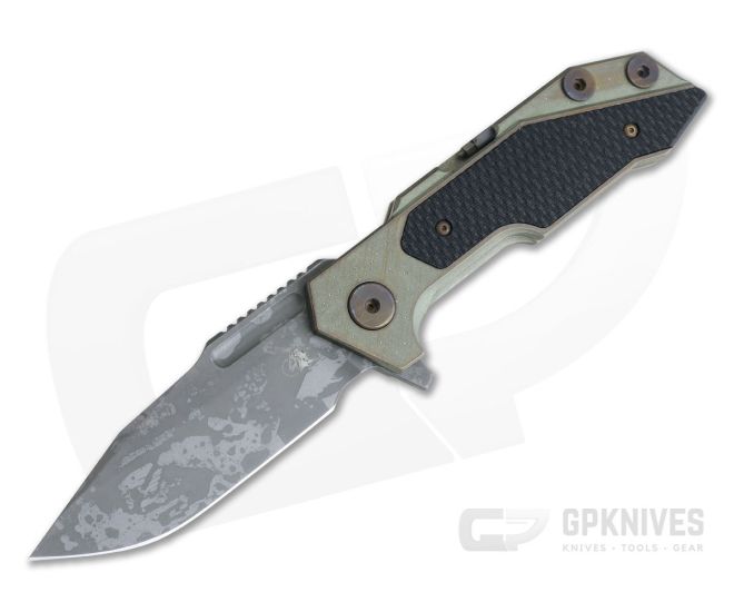 Hinderer Knives Full Track Spanto S35VN Battlefield Pickup Black G10 Tri-Way Pivot Flipper 0727 - HK-0727