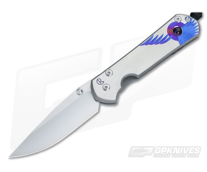 Chris Reeve Large Sebenza 21 Unique Graphic w/Amethyst Inlay - CRK-073