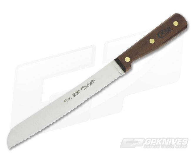 Case 8" Bread Knife Miracl-Edge Serrations Walnut Wood Handle 07318 - CA-07318