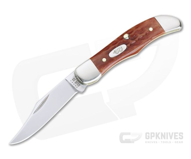 Case Pocket Hunter Pocket Worn Harvest Orange Corn Cob Jig Bone 07398 - CA-07398