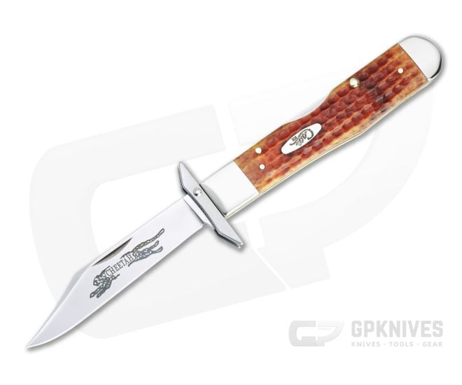 Case Cheetah Pocket Worn Harvest Orange Corn Cob Jig Bone Lock Back 07399 - CA-07399