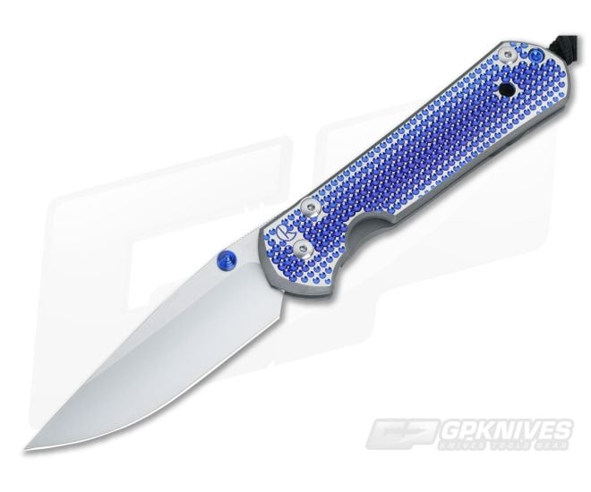 Chris Reeve Large Sebenza 21 Unique Graphic Dark Blue Droplets - CRK-L21-X040
