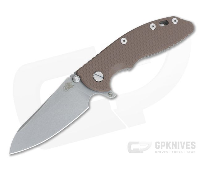 Hinderer XM-18 3.5" Skinny Sheepsfoot Working Finish 20CV FDE G10 Tri-Way Pivot Flipper - HK-0758